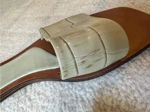 Zara Cream Croc Embossed Slide Sandals Size 39 / 8 thumbnail 2