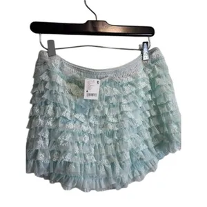 Free People Feeling For Lace Micro Shorts Billowing Sail Blue XS NWT thumbnail 5