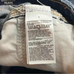 Old Navy Higher High Rise Flare Womens Size 0 / 24‎ Waist Blue Denim Jean NEW thumbnail 4