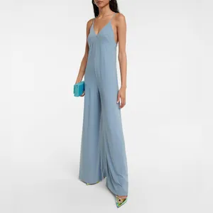 NORMA KAMALI x REVOLVE Slip Low Back Jersey Jumpsuit in Powder Blue Sz. XS thumbnail 8