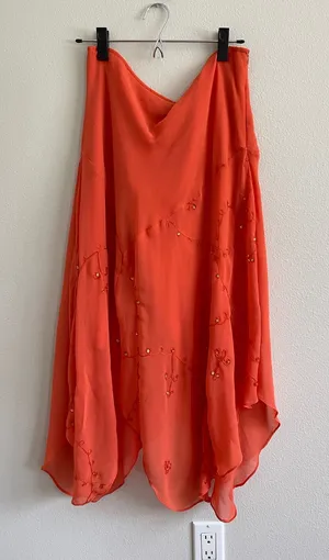 metrostyle Coral Asymmetrical Beaded Skirt thumbnail 1