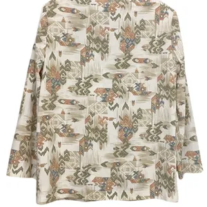 Alfred Dunner‎ Vintage Southwestern Geometric Print Blazer Tan Green Small USA thumbnail 7