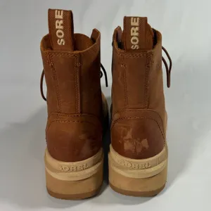 SOREL Hi-Line Lace Boots‎ Womens 6.5 Brown Waterproof Leather Combat Scorch thumbnail 7