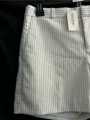 Banana Republic Women’s White Pinstripe Shorts SZ 2 NWT thumbnail 4
