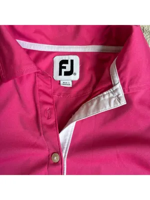 FootJoy Sleeveless Golf Polo Hot Pink Athletic Performance Shirt XS thumbnail 4