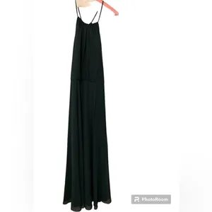 Amsale BHLDN Formal lined Maxi Dress chiffon style overlay Sz 14 Green thumbnail 10