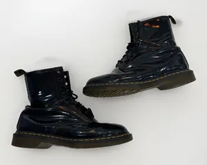 Dr. Martens Boots Womens Size 10 Black Lace Up Glossy thumbnail 1