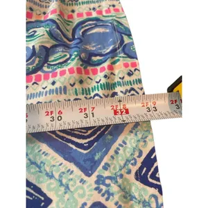 Lilly Pulitzer Braided Halter Dress Pink Blue Geometric Print Shift Dress XXS thumbnail 9