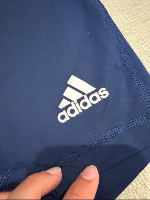 adidas Navy Women's Volleyball Spandex Shorts with Austin Junior Volleyball Logo thumbnail 3