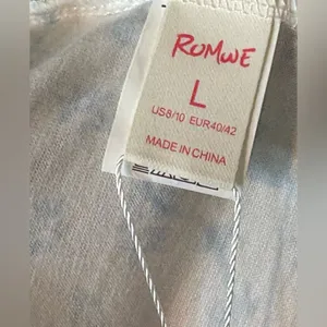 (Romwe) NWT Floral Tank Top: Size Large (US 8/10) thumbnail 3