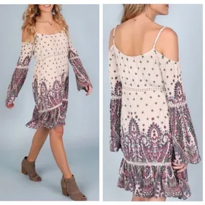 Altar’d State Cold Shoulder‎ Boho Dress Size Medium thumbnail 2