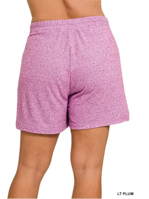 NEW!LAST One Plus Size Long-Sleeve Lounge Top & Shorts Set - Light Plum Size 2X thumbnail 5