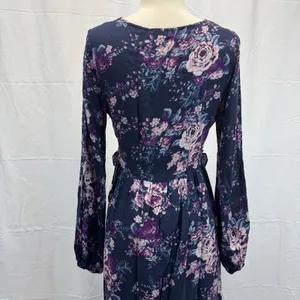 Altar’d State Boho Maxi Dress M Floral Navy Empire Waist Fairy Whimsgoth thumbnail 9