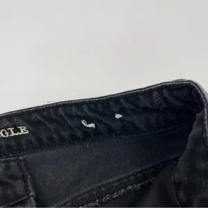 AMERICAN EAGLE Skirt Black Denim Jean Skirt Button Down Fly Mini Short Size 6 thumbnail 8