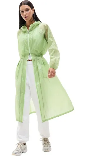 Athleta Skyline Anorak Lime Green Sheer Hooded Windbreaker Travel Jacket XXS thumbnail 1