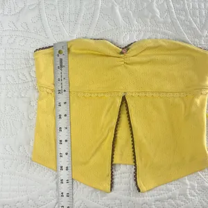 Kimchi Blue Yellow Crop Top Eyelet thumbnail 3