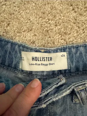 Hollister Classic Blue Denim Women's Shorts - Casual Cutoff Style thumbnail 7