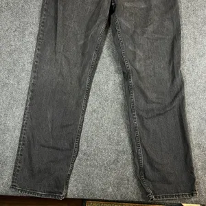 Abercrombie & Fitch 90s Straight Ultra High Rise Jeans Washed Black 33 16R thumbnail 9