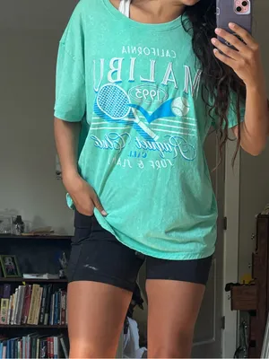Malibu Tennis Graphic Tee - Turquoise thumbnail 6