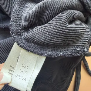 Anthro Saturday Sunday‎ S Black Ribbed Knit Harem Jogger Pants Lounge Streetwear thumbnail 10