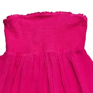 Anthropologie The Marisol Smocked Gauze Maxi Dress Size Large Pink Beach thumbnail 4