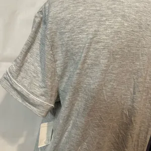 LOFT Gray Short Sleeve Pajama Top thumbnail 6