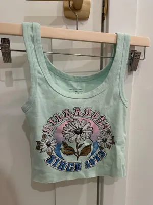 billabong cropped graphic tank top thumbnail 1