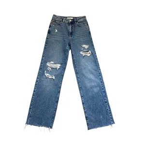 Garage Denim Wide Leg Distressed Blue Jeans Size Women's 0 (24) thumbnail 4