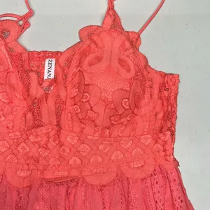 Zenana Size 2X Pink Eyelet Lace Strappy Maxi Dress thumbnail 5