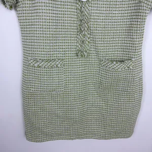 Pemhea Collection Tweed Dress Green Short Sleeve Shift Career Work Size Large thumbnail 6