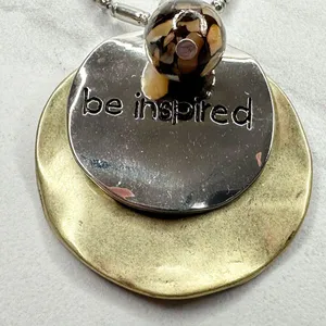 Chico's Be Inspired Be True Silver Pendant Necklace ✨ thumbnail 3