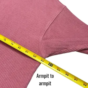 Aerie Oversized Beyond Ribbed Quarter‎ Zip Pullover Sweater Pink Cozy S thumbnail 8