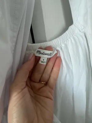 Madewell Cotton Drop Waist Poplin Maxi Dress thumbnail 7