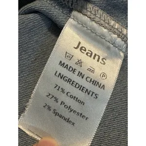CONSHVI Women’s Denim Dress Sexy Sleeveless Split Bodycon Mini Tube Jeans - Sz S thumbnail 3