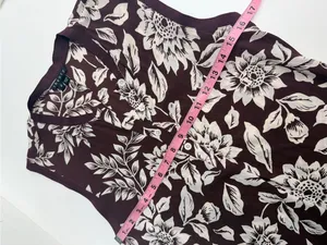 Flawed Theory 100% silk floral dress‎ lightweight dress v neck button sleeveless thumbnail 11