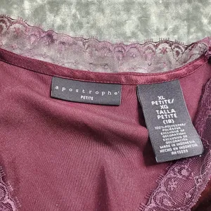 Apostrophe Petite Lace Satin Top‎ thumbnail 4
