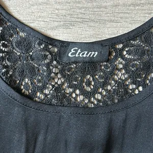 Étam lace trim tank top Black thumbnail 2