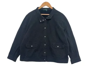 Lauren Ralph Lauren Jacket Womens 3X Gray Snap Button Casual Classic Everyday thumbnail 1