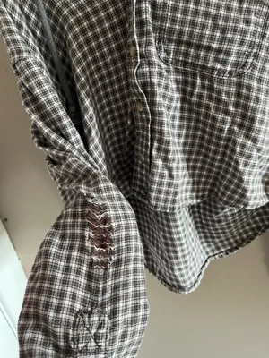 American Eagle Flannel Hoodie thumbnail 4