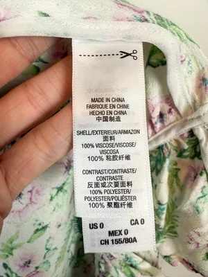 Juicy Couture Allover‎ Floral Wrap Dress Ruffle White Green Pink Size 0 thumbnail 12