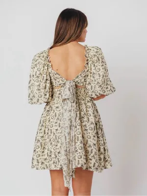 Worth Collective Melody Mini Dress in Ivory Vintage Tea Size Medium thumbnail 2