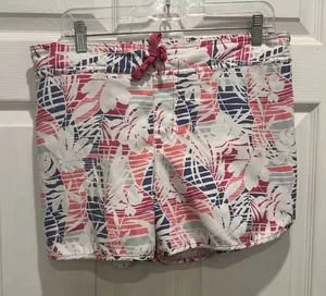 Columbia PFG Womens Large‎ Sandy River Fishing Shorts Tropical Floral Pink White thumbnail 1