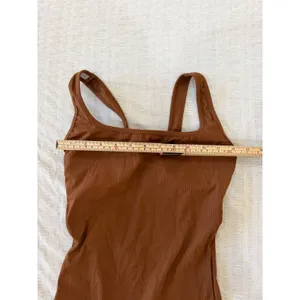 Halara Brown Jumpsuit Ribbed Cut‎ Out Back XS Athleisure Minimalist thumbnail 10