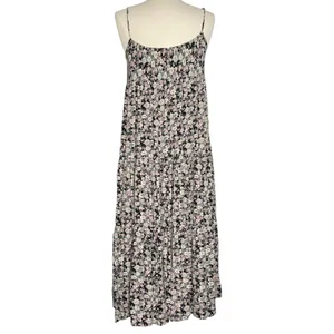 Natural Life Maxi Sundress Ditsy Floral Tiered Flowy Boho Cottagecore Prairie S thumbnail 3