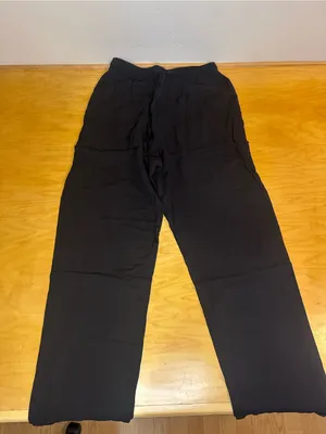 OAK NYC Women's Black Stagg Straight Leg Pull On Casual Pants Small NWT thumbnail 4