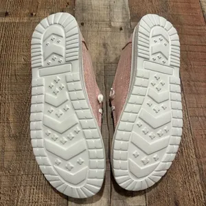 Gypsy Jazz Pink Canvas Slip-On Shoes 6.5 New Casual Loafers Sparkle Preppy Cute thumbnail 5