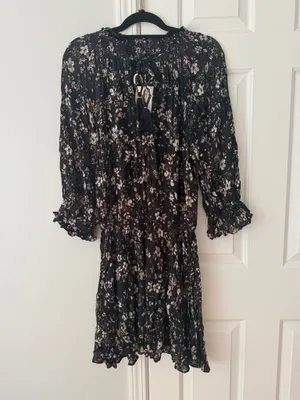 Zara Ruffled Floral Mini Dress, Size S thumbnail 2