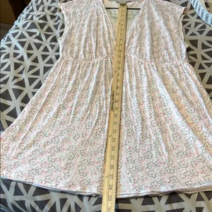 American Rag Cie Soft Cotton Modal Floral Cap Sleeve V Neck Babydoll Tunic Top L thumbnail 10