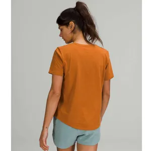 Lululemon Love Crew T-Shirt Heathered Brown Women's S Pima Cotton Short Sleeve thumbnail 6