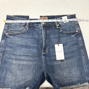 Judy Blue High Waist Women's Frayed Hem Jean Shorts - Dark Blue Size‎ XL thumbnail 3